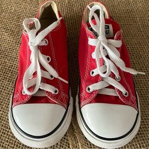Infant Size 10 Converse All-Star Red Sneakers